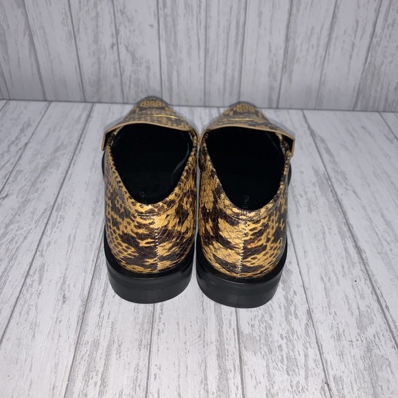 Womens Size 6.5 Rebecca Minkoff Pacey Loafers Yellow Snake Print EUC. - Picture 3 of 7
